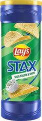 Lay's Stax resealable canister shown for fresh on-the-go snacking.