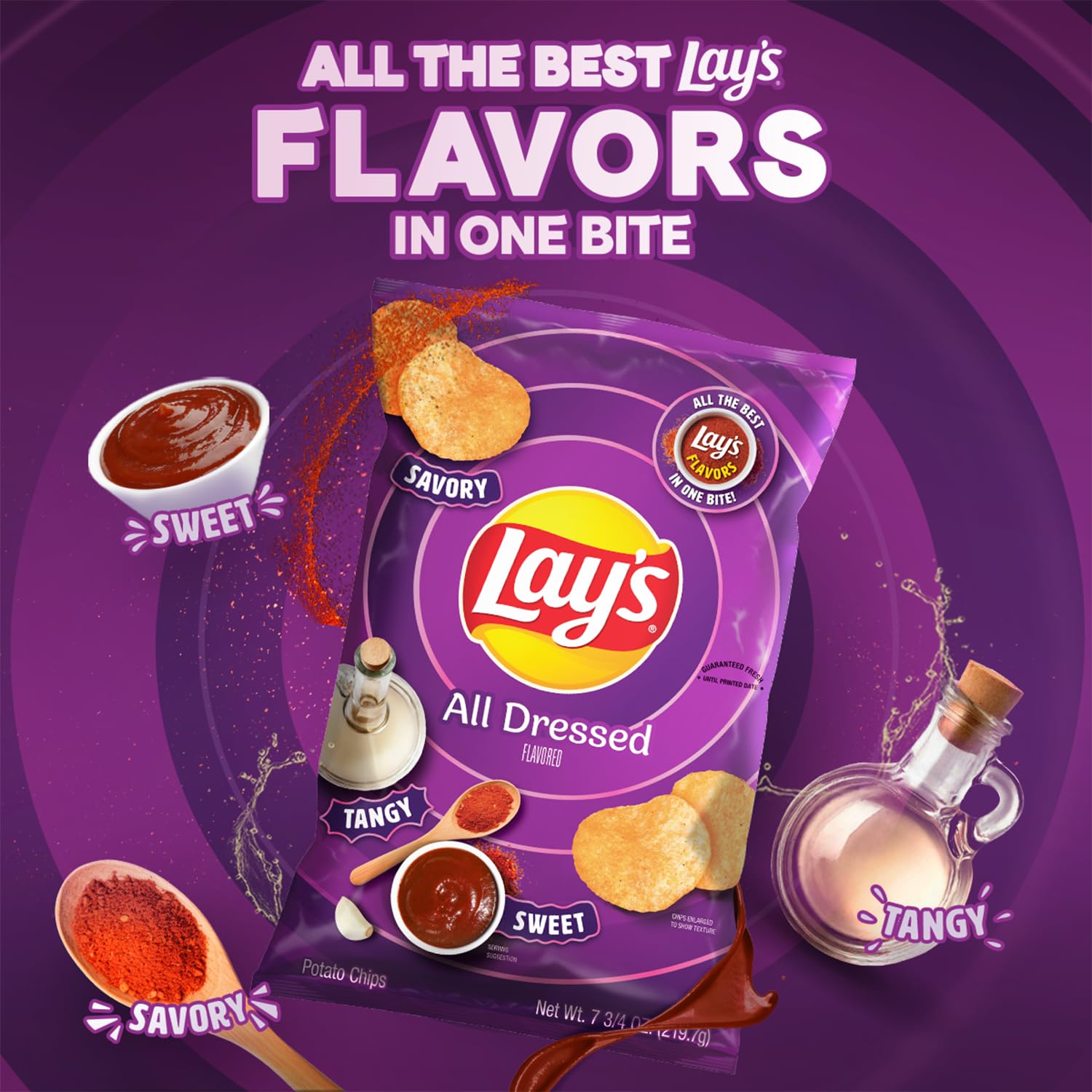 Lay's Sweet and Spicy Honey bag, bold twist for lunchboxes.