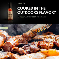 Lazy Kettle Liquid Smoke beef jerky flavor boosts aroma and richness.