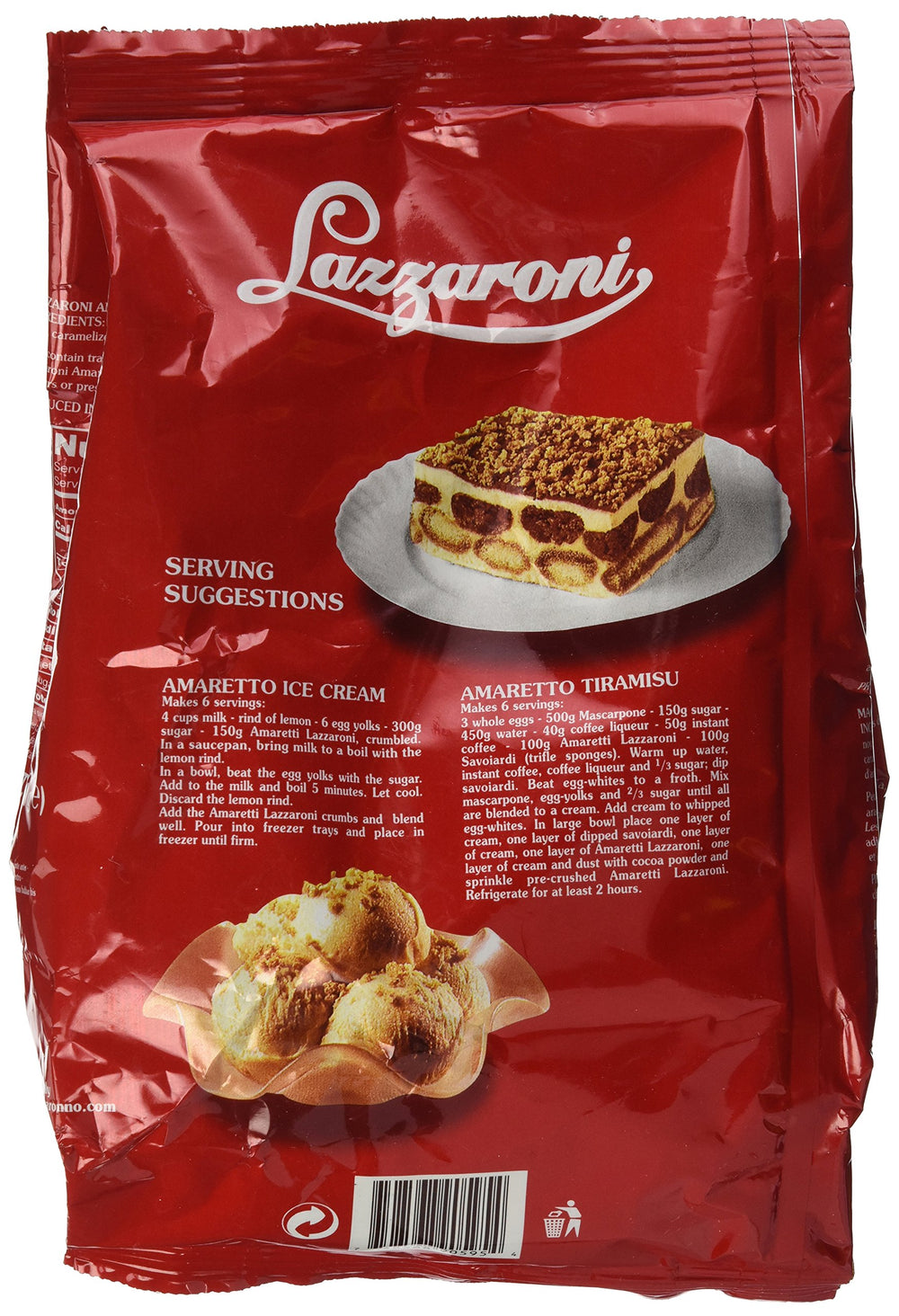 Lazzaroni Amaretti Snaps beside a glass of wine for pairing.