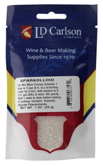 LD Carlson Sparkolloid powder packaging for easy storage.