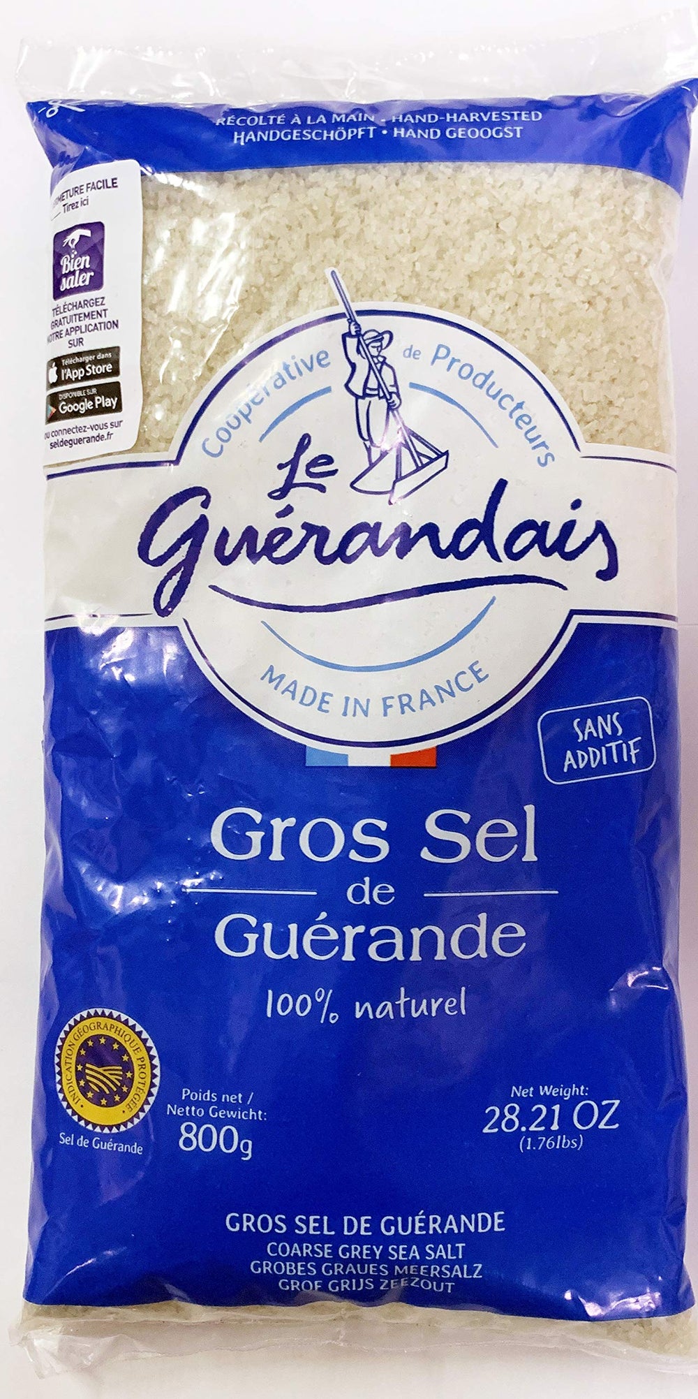 LE GUÉRANDAIS coarse sea salt bag, ideal for finishing dishes and brining.