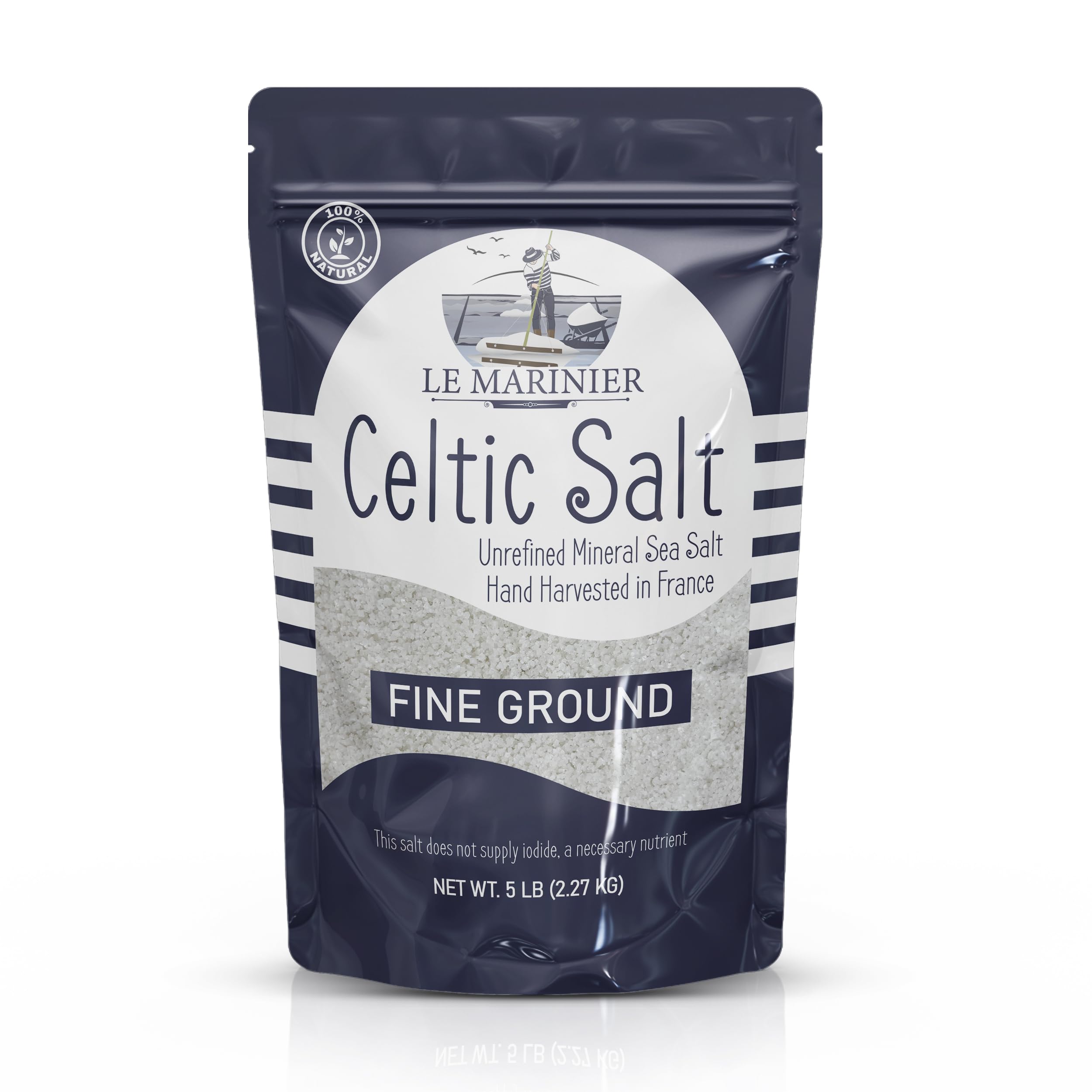 Le Marinier Celtic Salt bottle with fine crystals and mineral richness for seasoning