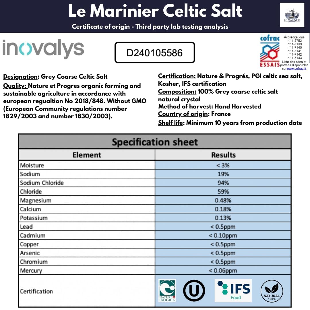 Le Marinier Celtic Salt Grey Coarse crystals emphasizing texture and nuanced sea-salt notes