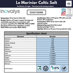 Le Marinier Celtic Salt Grey Coarse crystals emphasizing texture and nuanced sea-salt notes