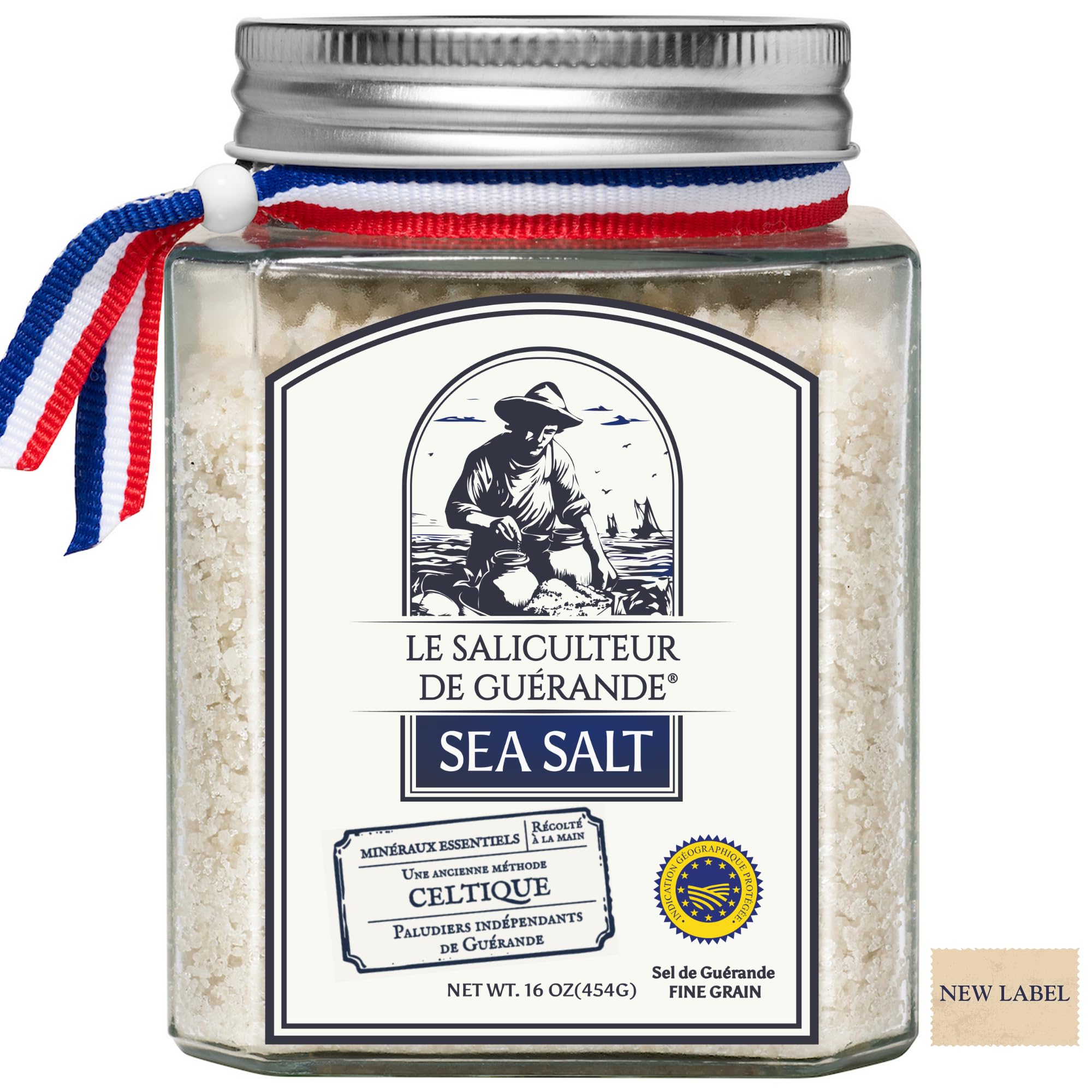 Le Saliculteur de Guerande grey sea salt jar preserves Celtic harvest flavor with PGI certification.