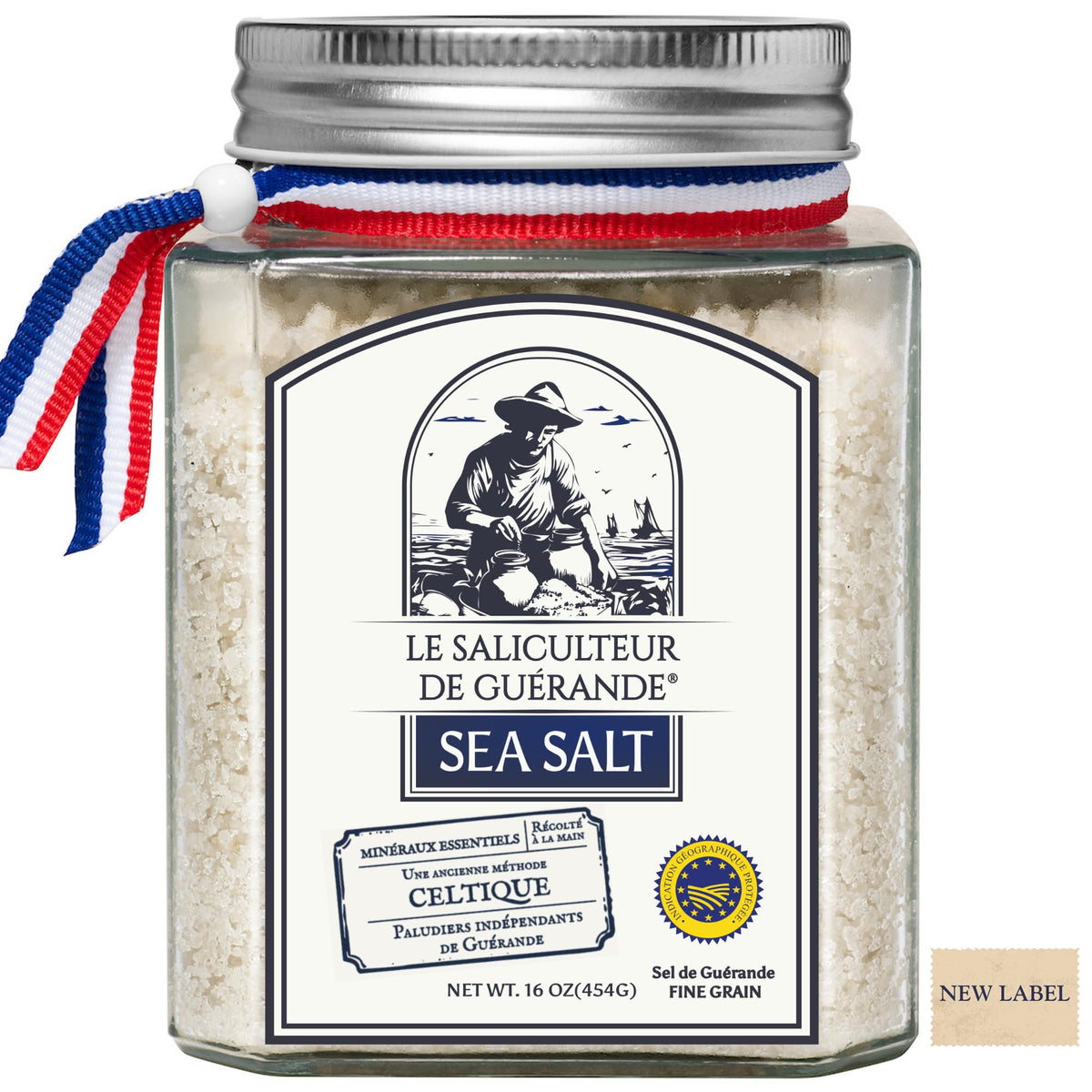 Le Saliculteur de Guerande grey sea salt jar preserves Celtic harvest flavor with PGI certification.