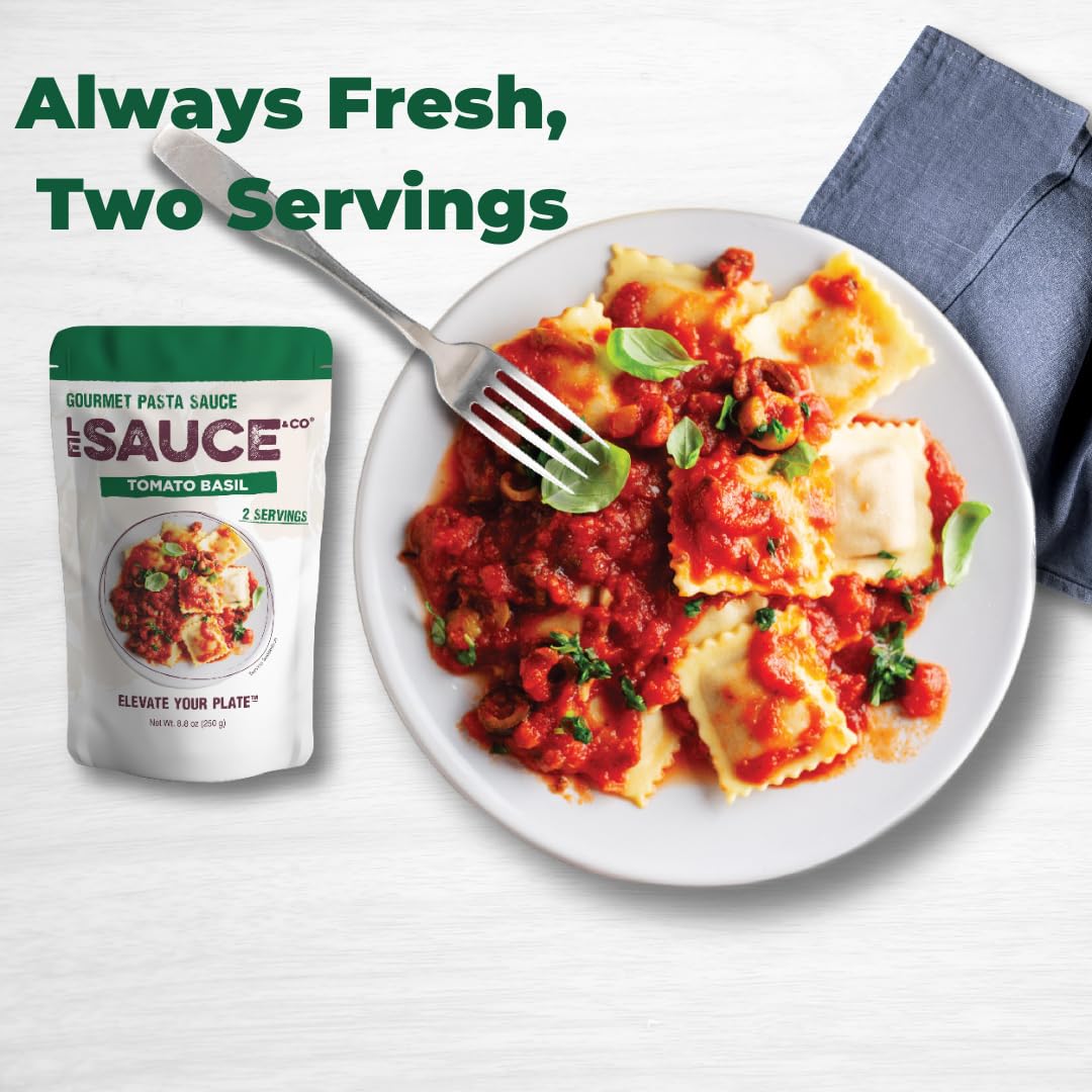 Close-up of velvety sauce texture and fresh aroma from Le Sauce & CO.