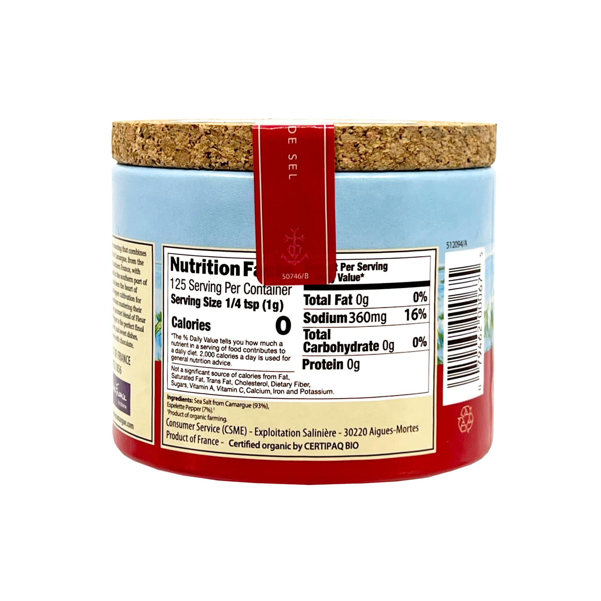 Cork-topped ceramic jar by Le Saunier De Camargue preserves freshness