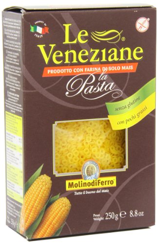 Le Veneziane Anellini Pastina gluten-free ingredients arranged for meal prep