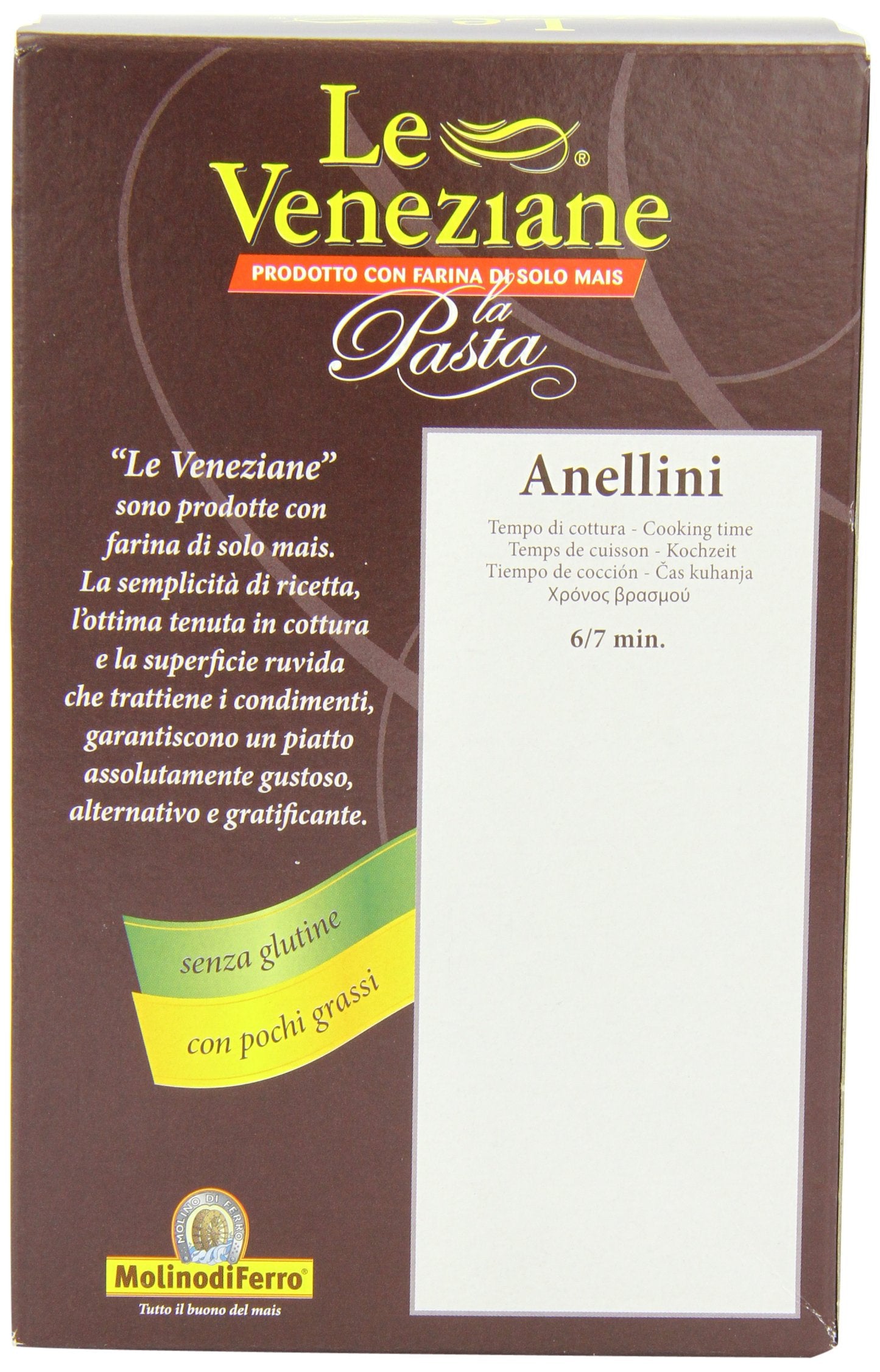 Le Veneziane Anellini Pastina gluten-free kid-friendly meal served with cheese