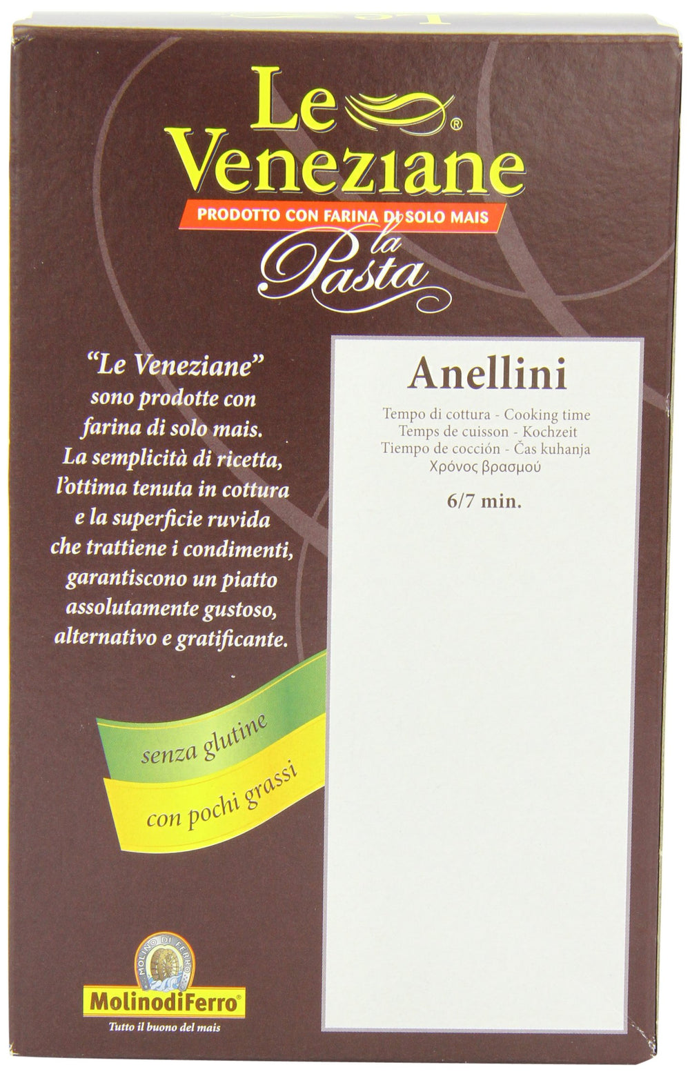 Le Veneziane Anellini Pastina gluten-free kid-friendly meal served with cheese