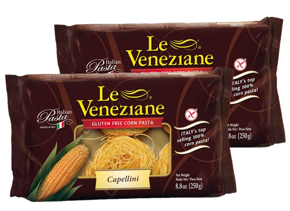 Le Veneziane gluten-free capellini pasta pack for quick, light meals