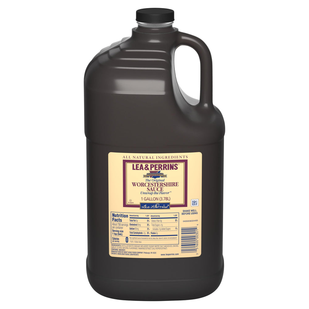 Lea & Perrins Original Worcestershire Sauce 1 gal bottle adds depth to sauces and marinades.