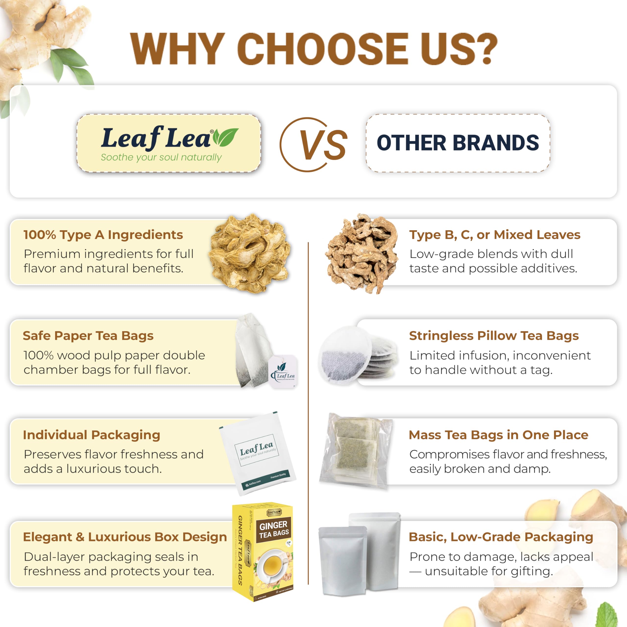 LeafLea eco-friendly packaging minimizes impact while keeping tea fresh