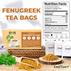 LeafLea fenugreek seeds close-up shows pure ingredient for tasteful infusion.