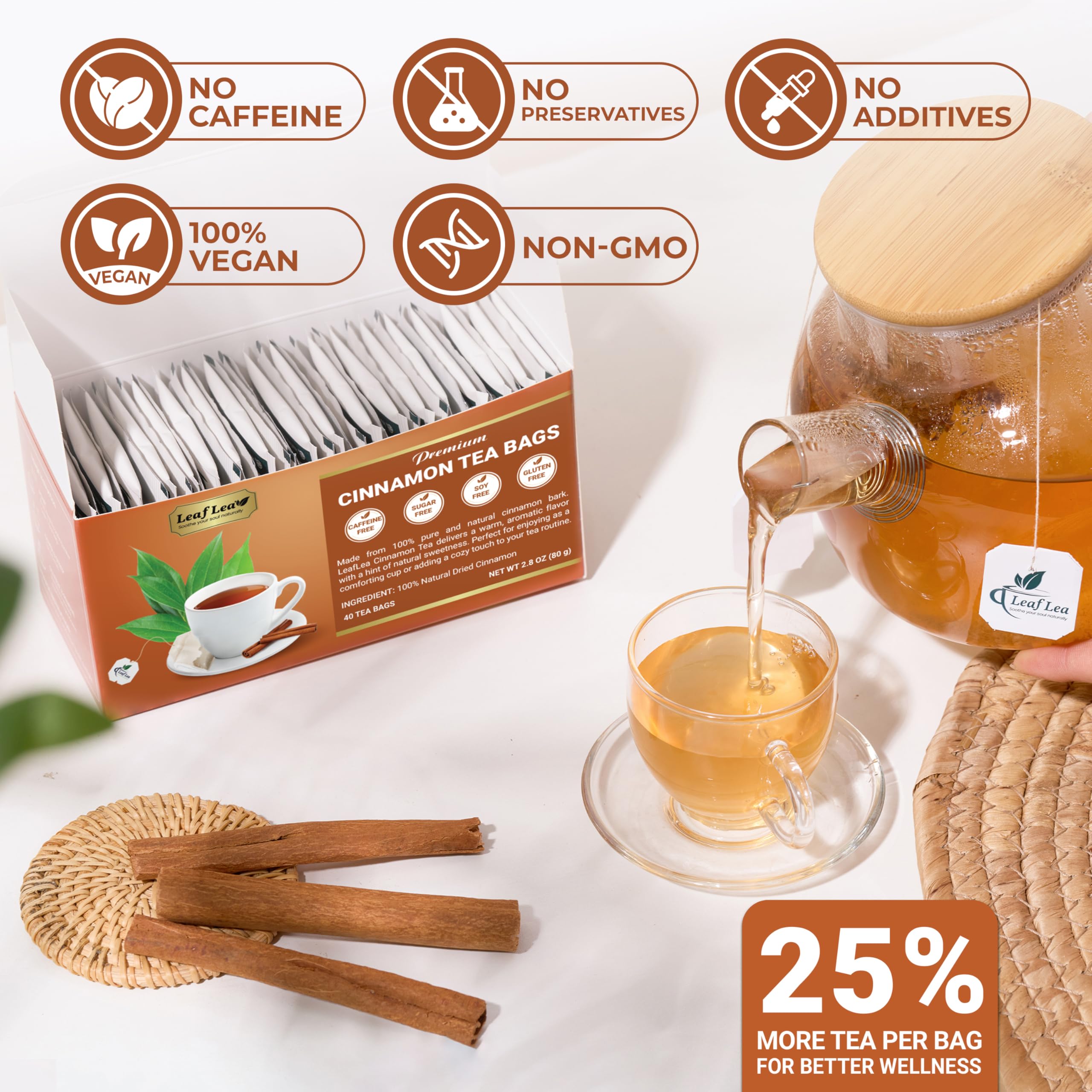 LeafLea sun-dried cinnamon preserves aroma under natural light