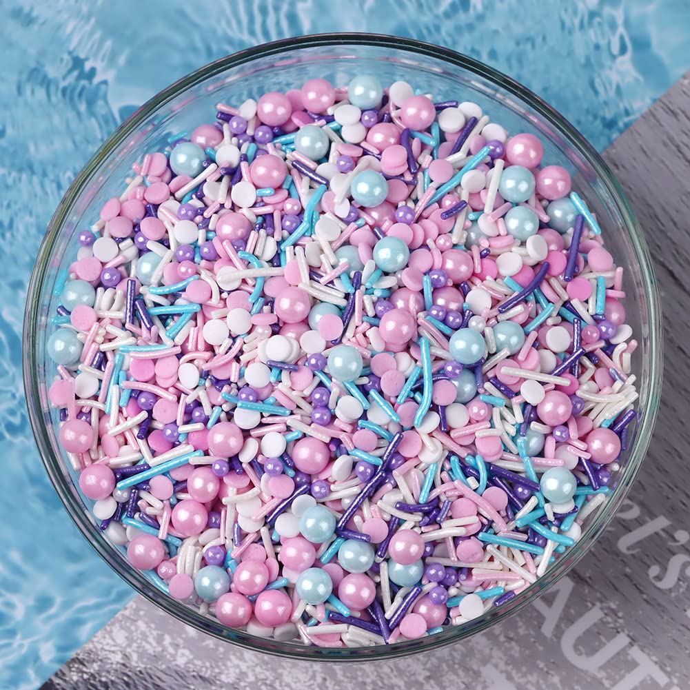 LEBERY mermaid theme sprinkles for sea-inspired dessert decoration