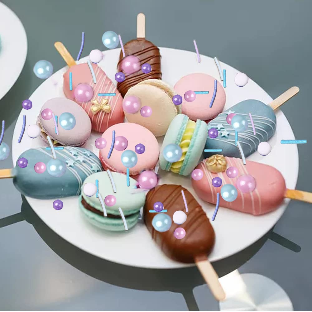 LEBERY pastel sprinkles blue jimmies for fun color pops on desserts