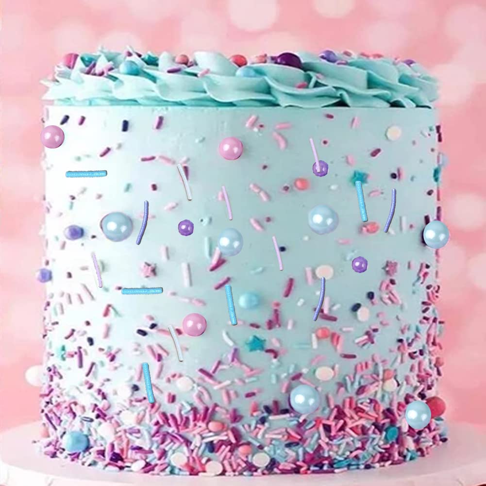 LEBERY pastel sprinkles pink pearls add elegant accents to cookies