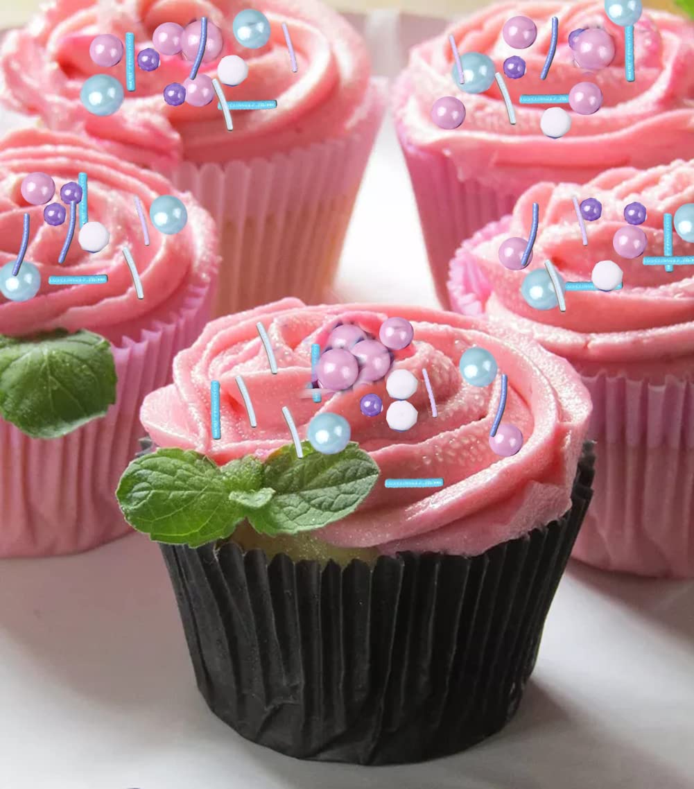 LEBERY pastel sprinkles purple jimmies brighten birthday treats