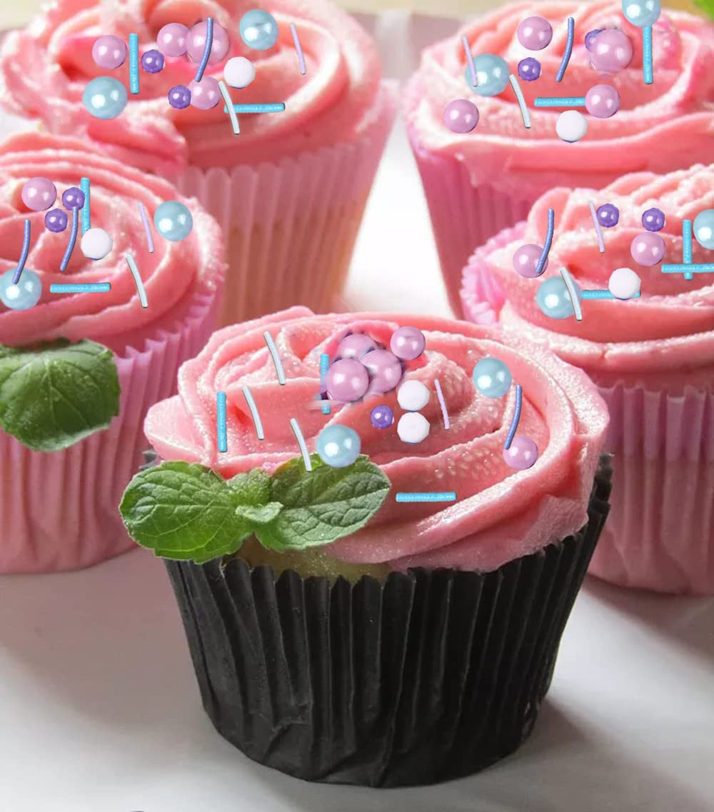 LEBERY pastel sprinkles purple jimmies brighten birthday treats