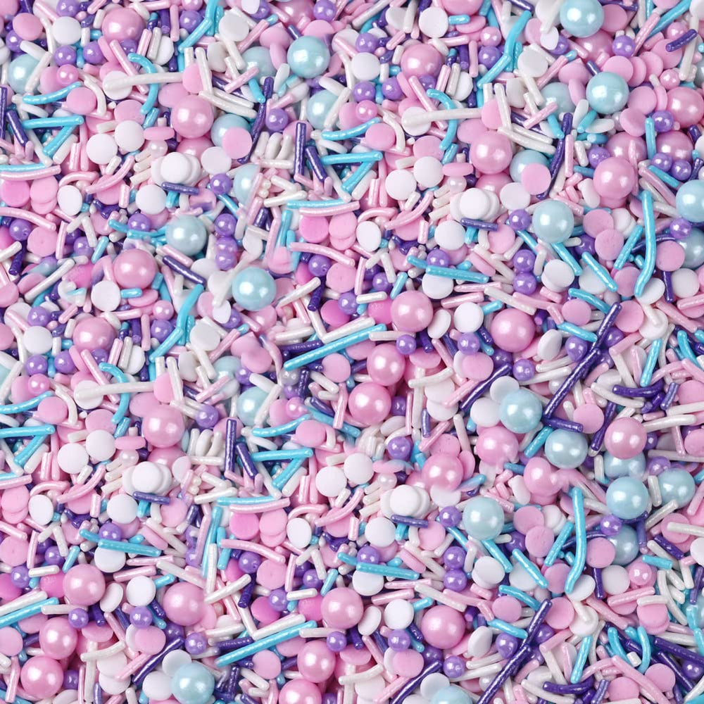 LEBERY pastel sprinkles white jimmies for vibrant cake decoration
