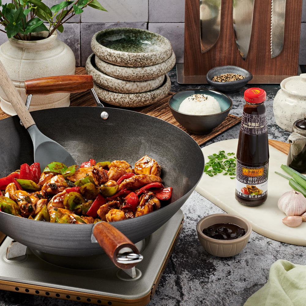 Lee Kum Kee Black Bean Sauce as dipping sauce for veggies or spring rolls.