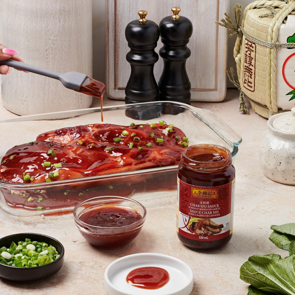 Pantry staple Lee Kum Kee Char Siu Sauce for quick meals.