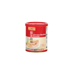 Lee Kum Kee Chicken Bouillon Powder bottle pour delivers rich chicken flavor to soups.