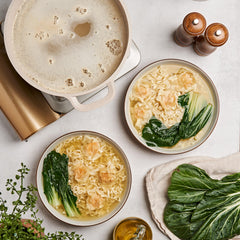 Lee Kum Kee Bouillon powder blending into creamy sauces and stews.