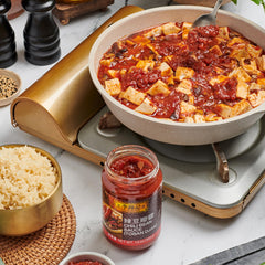 Lee Kum Kee Chili Bean Sauce dish for dipping shows versatile flavor enhancement.