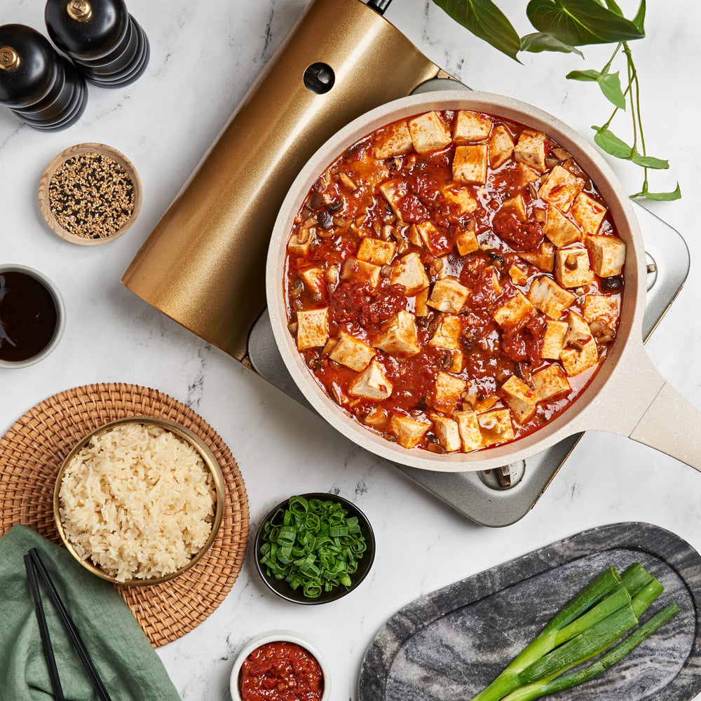 Lee Kum Kee Chili Bean Sauce as a soup base enriches broths.