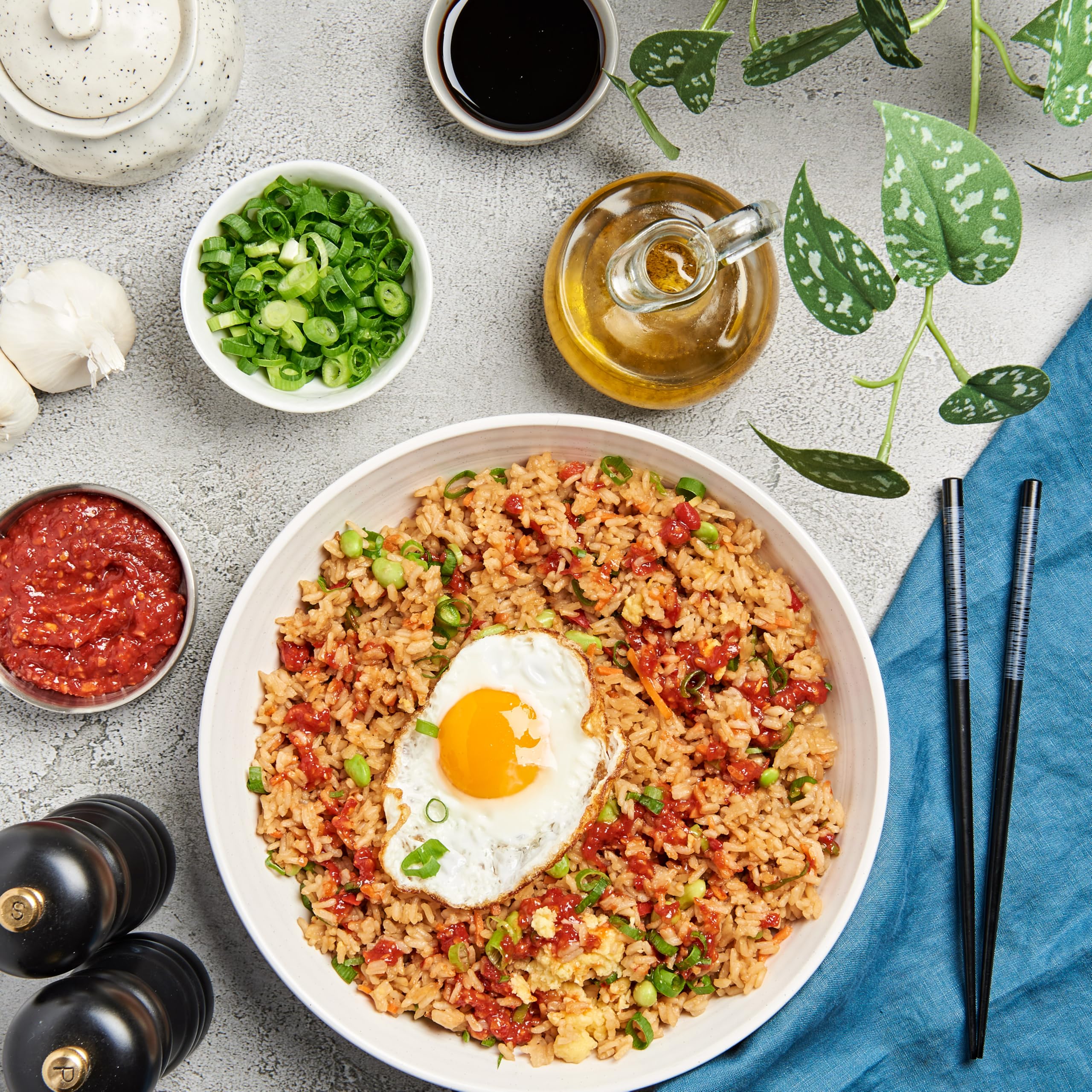 Noodles tossed with Lee Kum Kee sauce to boost heat and aroma.