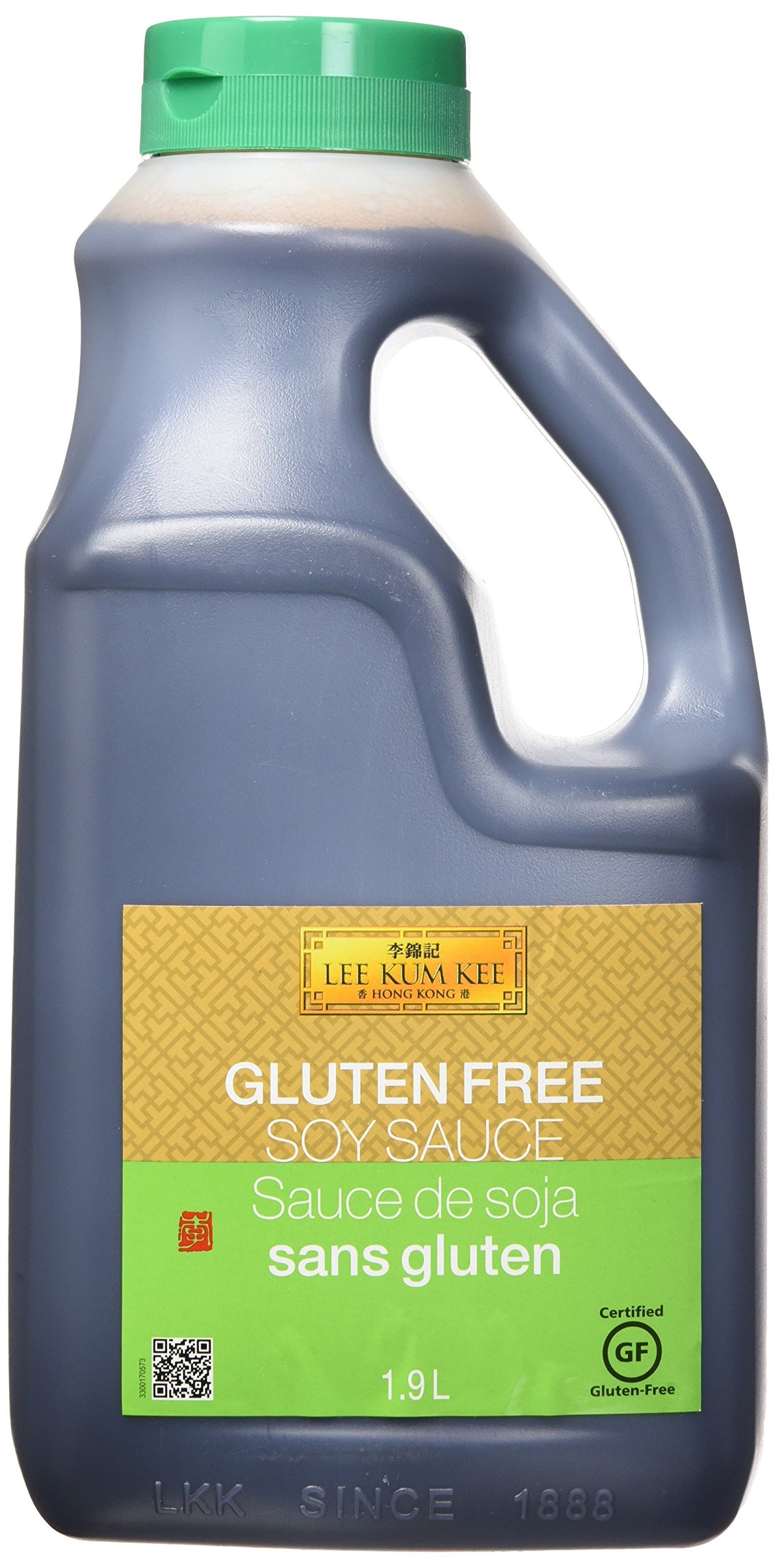 Lee Kum Kee gluten-free soy sauce bottle front showcasing premium gluten-free umami