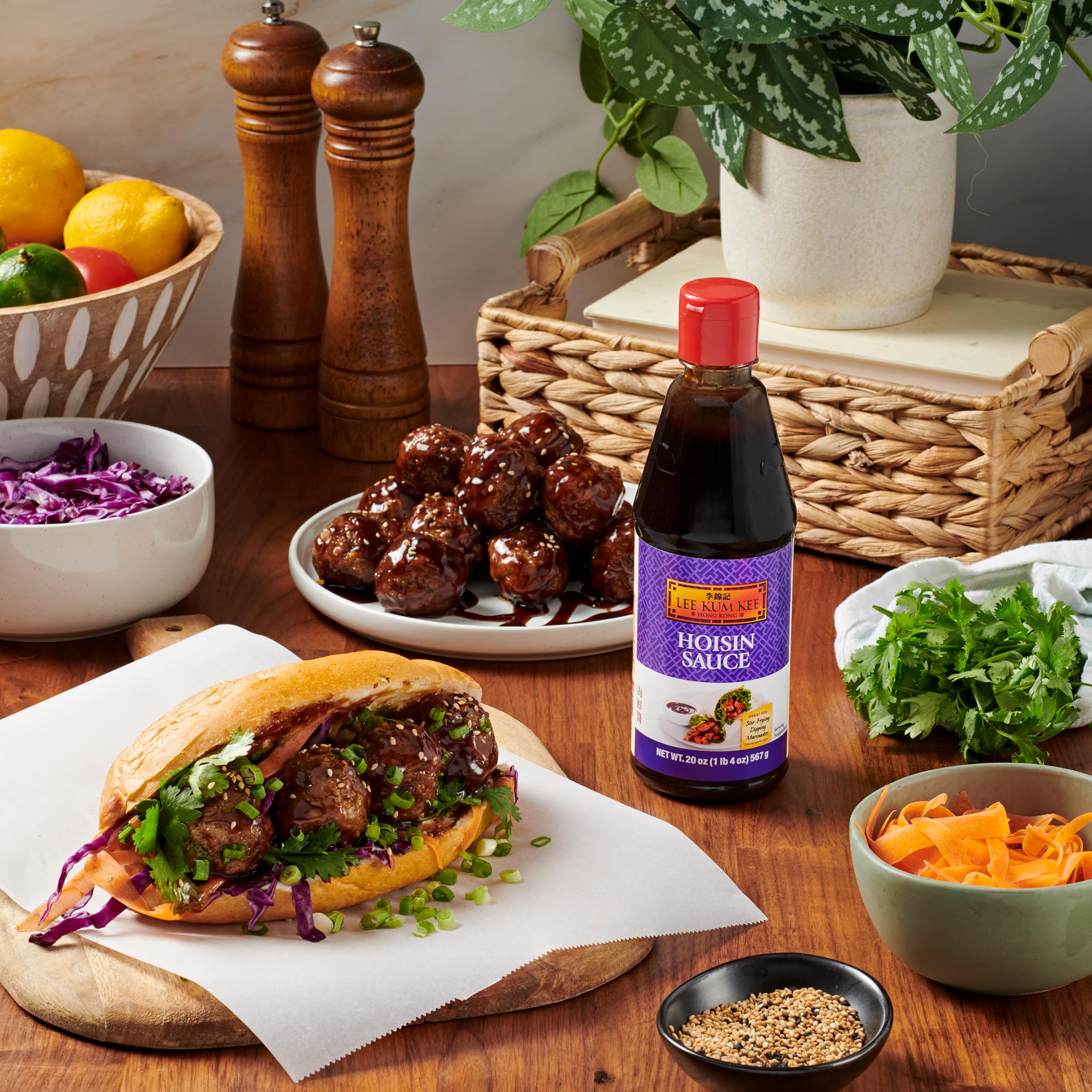 Lee Kum Kee Hoisin Sauce BBQ glaze on grilled meats