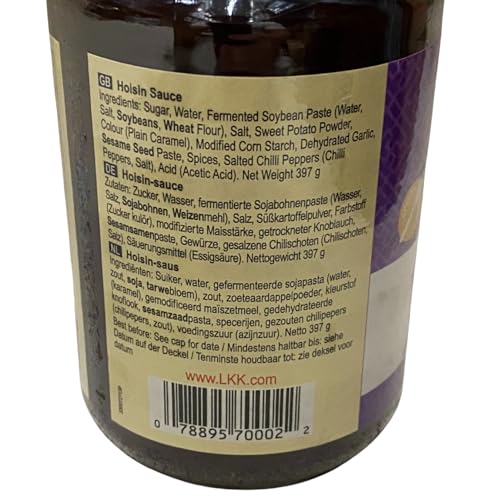 Lee Kum Kee Hoisin Sauce glass bottle on kitchen counter, perfect for quick weeknight roasts.
