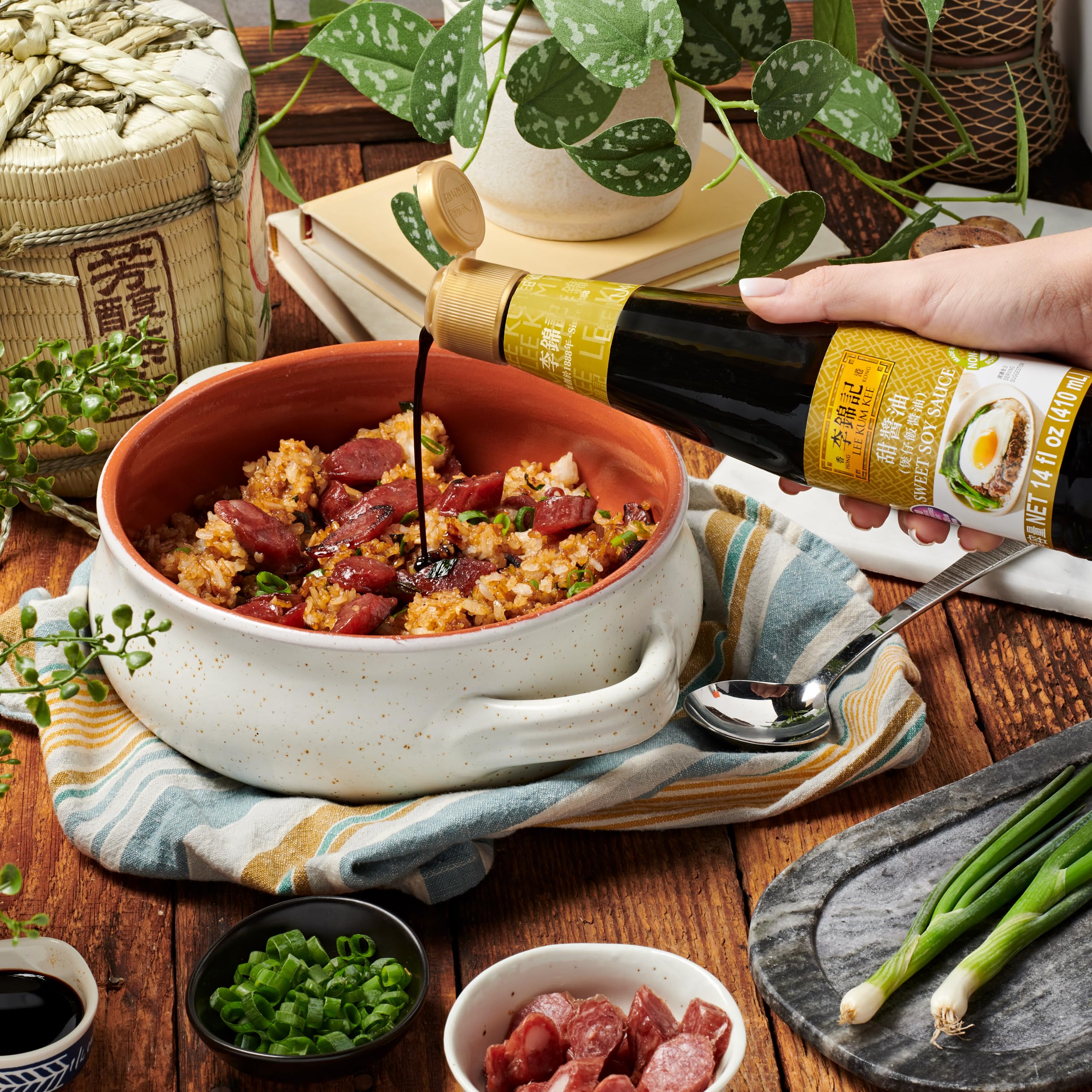 Lee Kum Kee Sweet Soy Sauce provides a rich, deep color to meals.