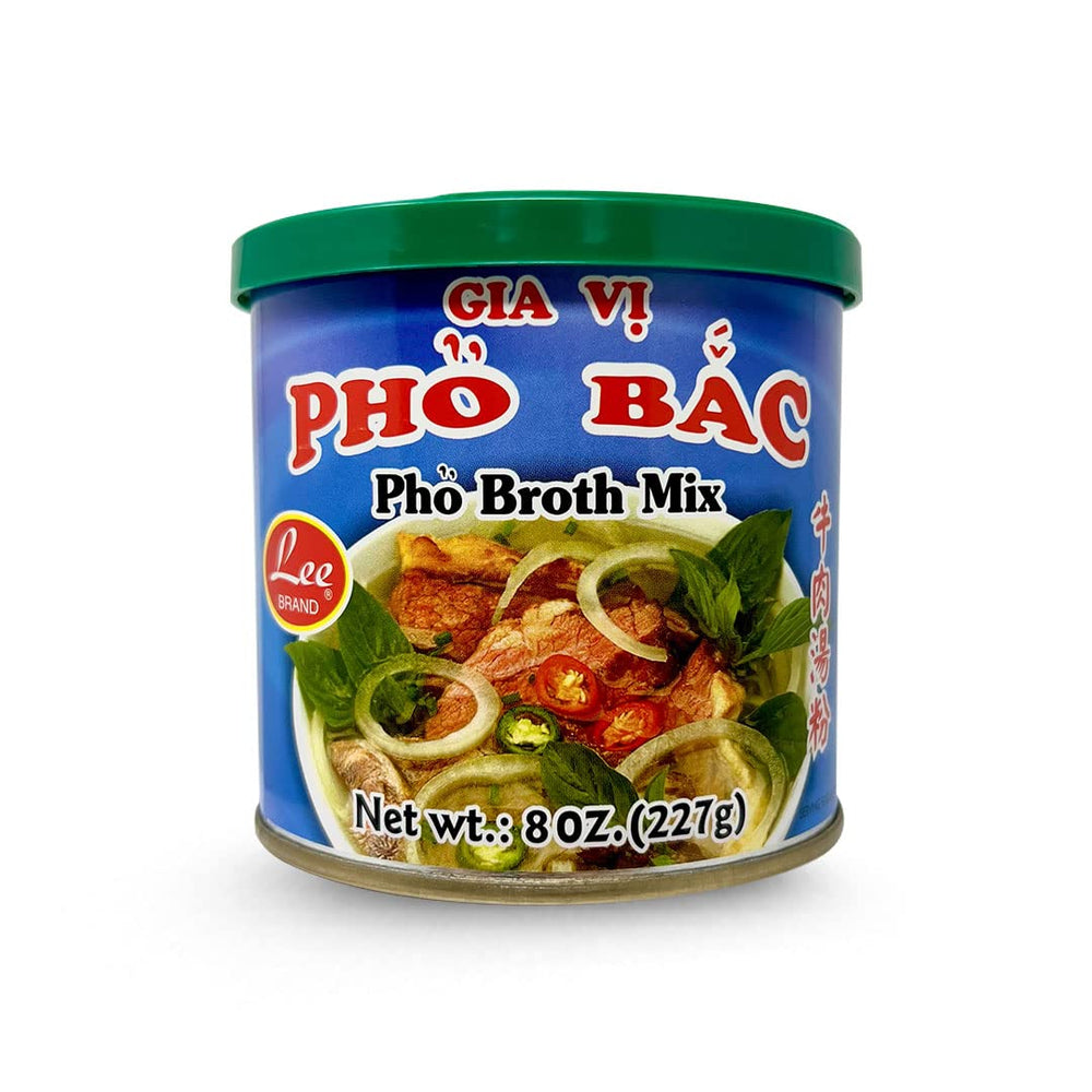 Lee Pho Broth Mix 8oz packaging showcasing authentic spice blend for quick pho