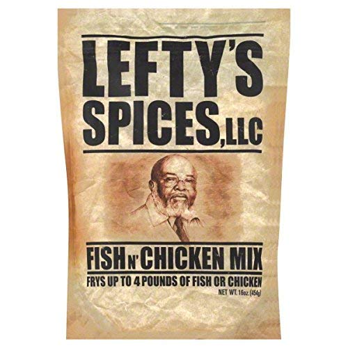 Lefty's Fish n' Chicken Mix 16 oz bottle enhances seafood and poultry flavor