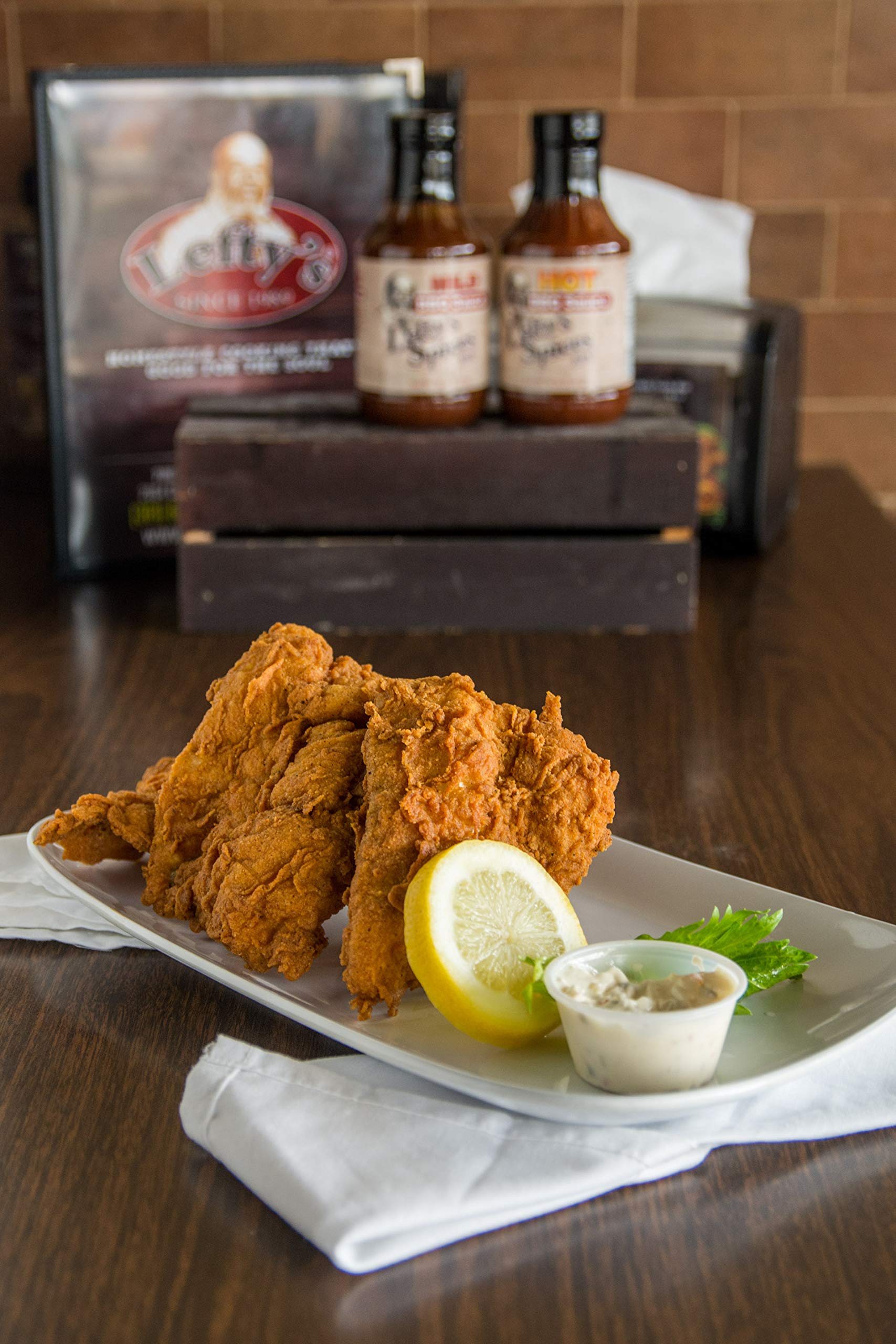 Lefty's Original Fish N' Chicken Mix air-fry friendly crust that cooks crisp without added oil