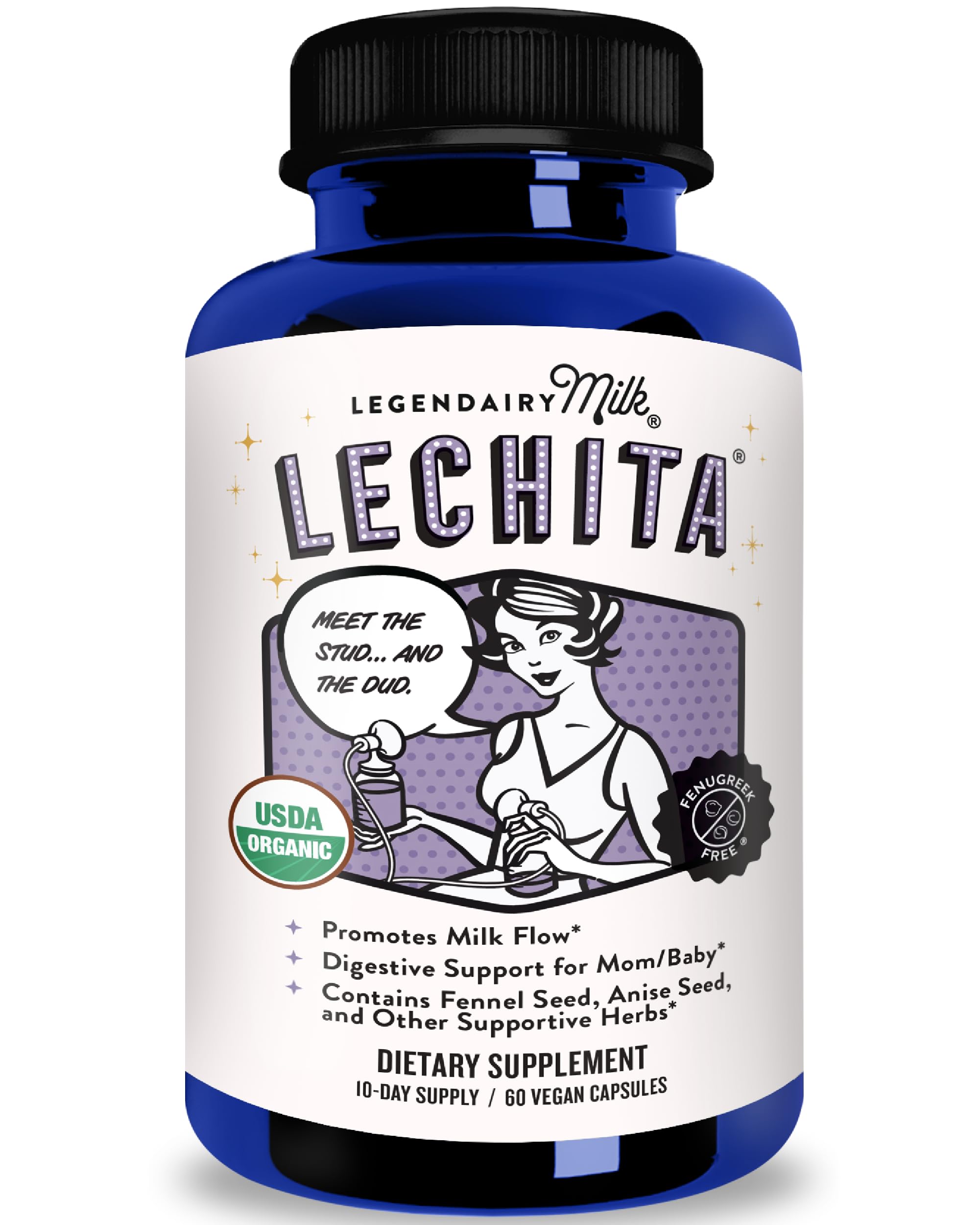 Legendairy Milk Lechita bottle pour shows easy dosing for busy moms