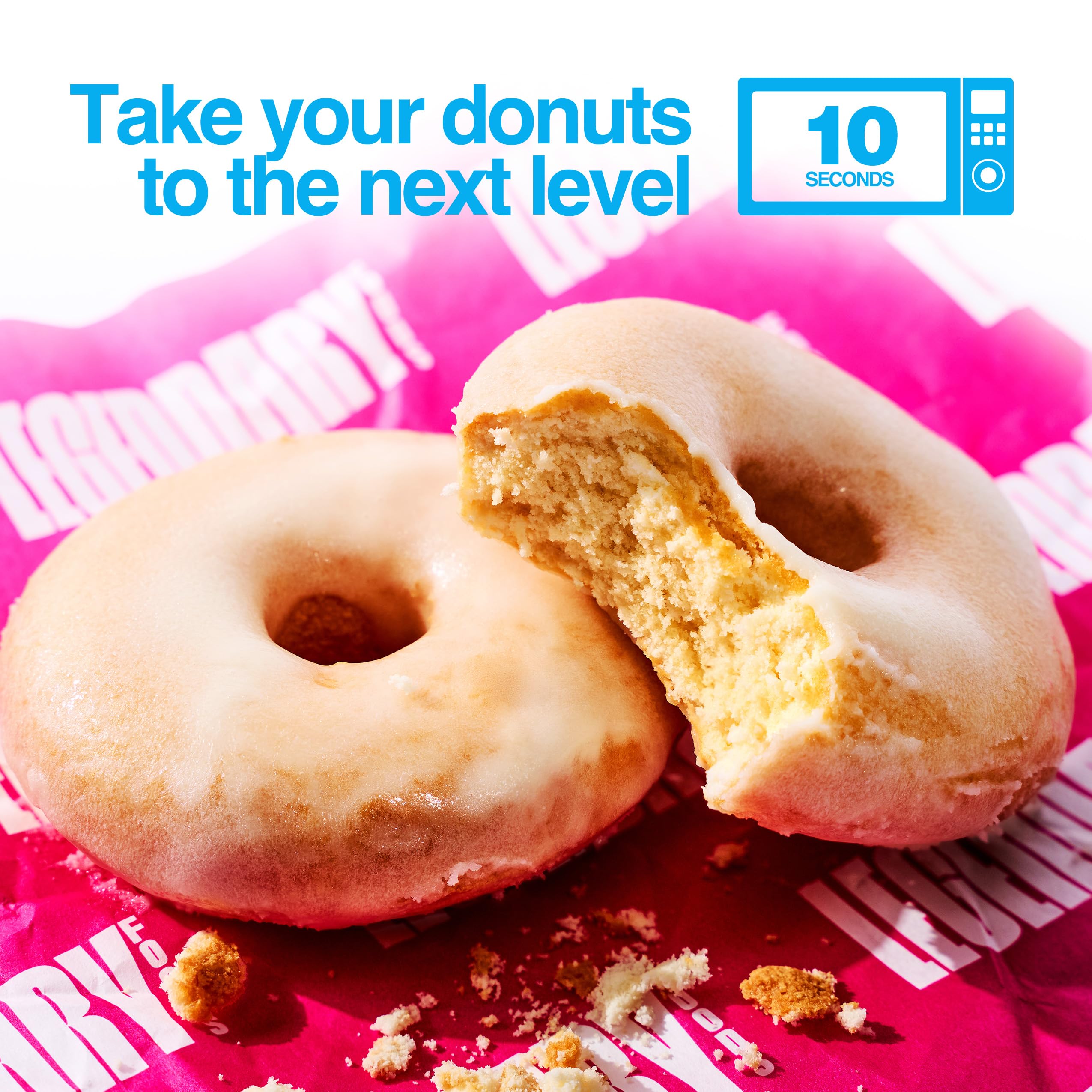 Legendary Foods Protein Donuts paired with coffee for a satisfying mid-morning snack.