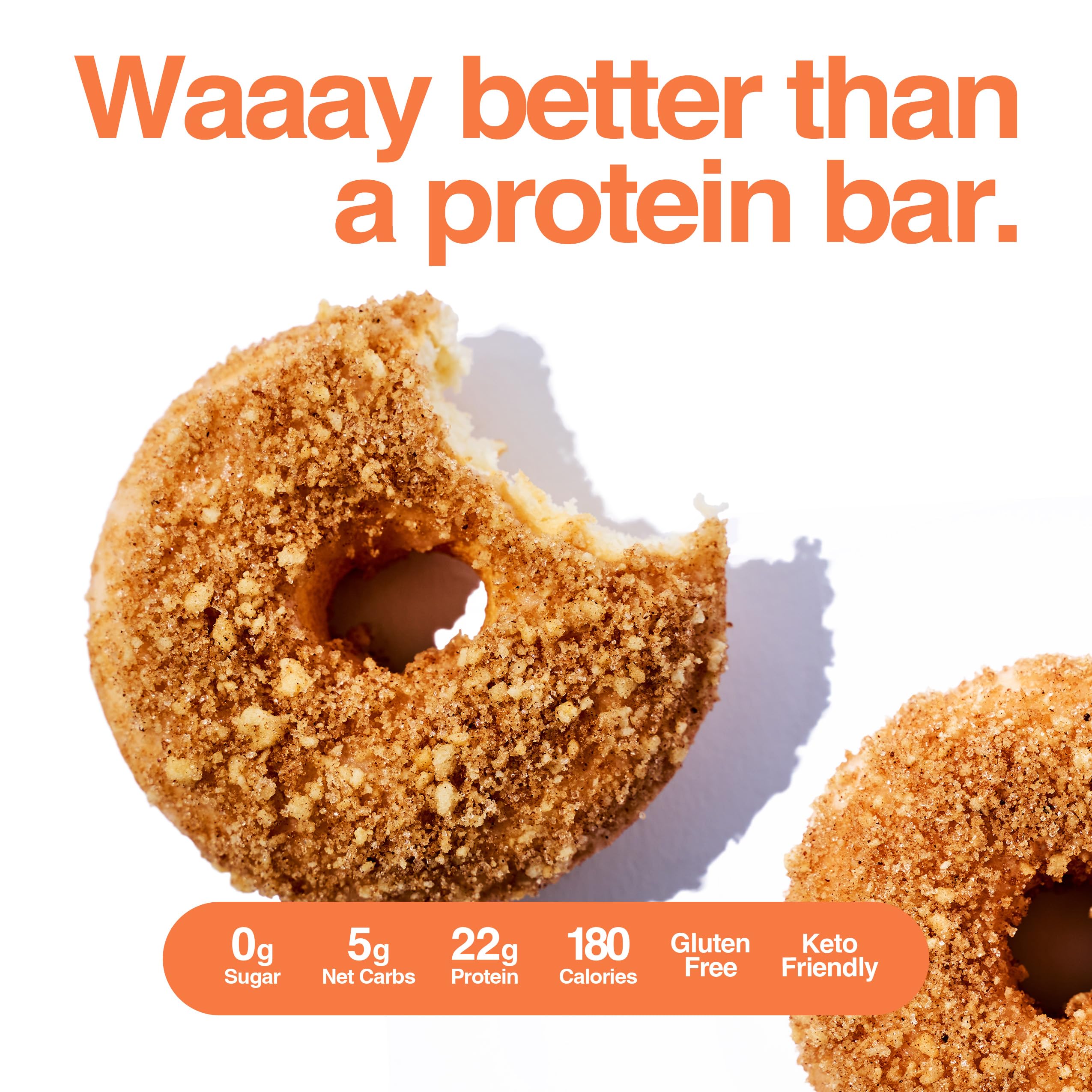 Legendary Foods Protein Donuts crumbly texture, bakery-style treat ready in minutes.