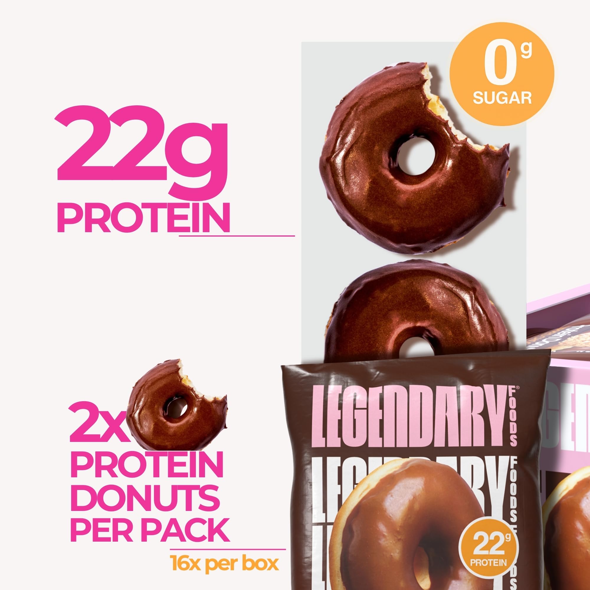 Legendary Foods Protein Donuts microwaved to melt glaze for bakery-style warmth.