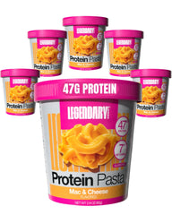 Legendary Foods Protein Mac & Cheese cup packaging highlighting convenient grab-and-go meal solution
