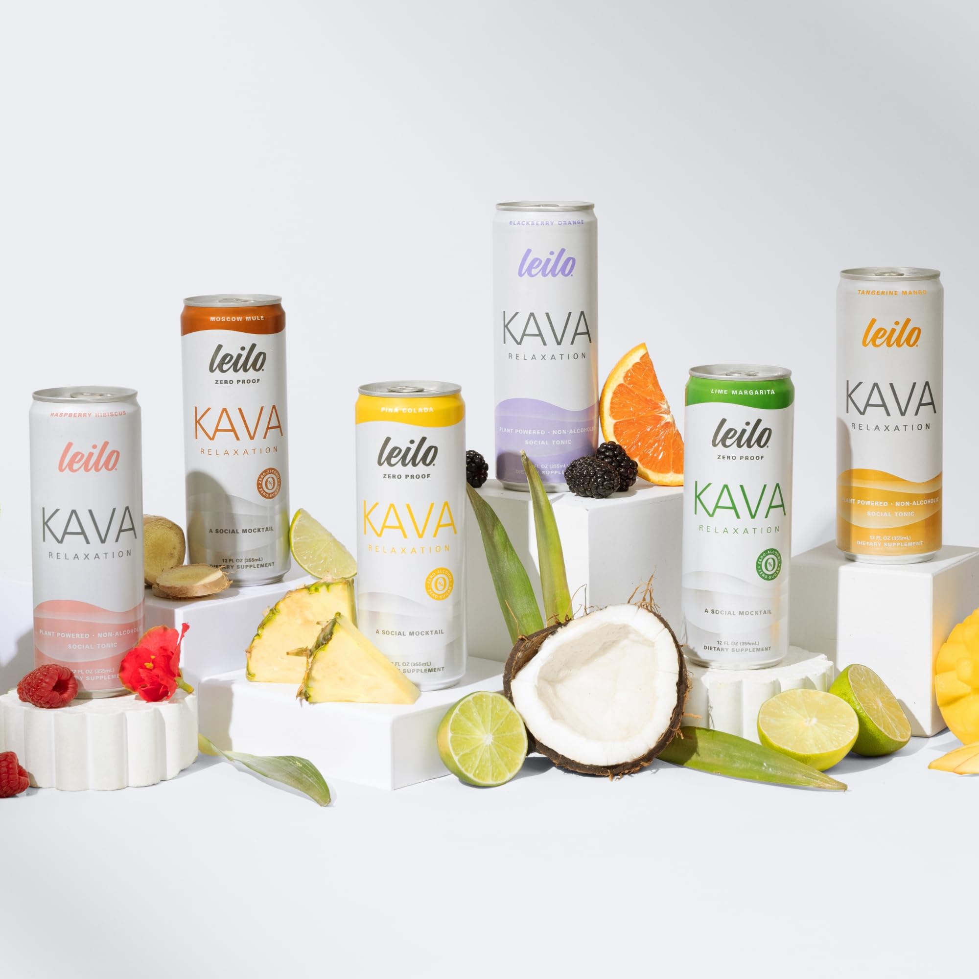 LEILO classic flavor can resting on a surface, crisp sparkling taste for unwinding