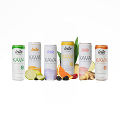 LEILO variety sampler 6-pack on display, a convenient non-alc relaxation option for gatherings