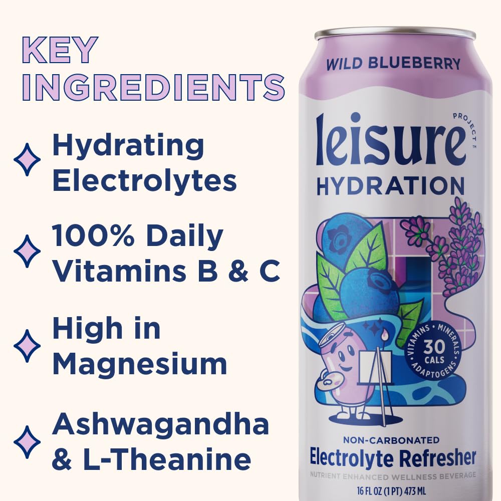 Leisure Hydration 12-pack display presents convenient hydration for busy days.