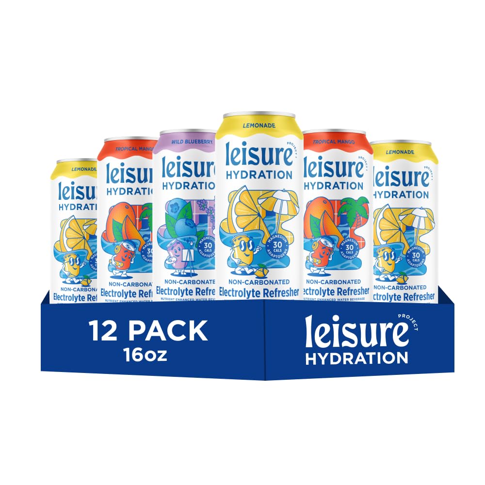 Leisure Hydration Lemonade can with electrolytes for workout hydration